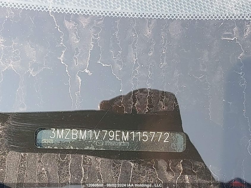 2014 Mazda Mazda3 VIN: 3MZBM1V79EM115772 Lot: 12060500