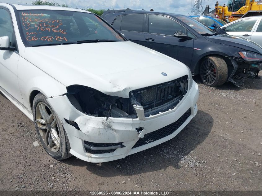 2013 Mercedes-Benz C-Class VIN: WDDGF8AB0DA769616 Lot: 12060525