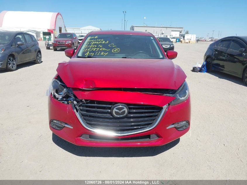 2017 Mazda Mazda3 VIN: JM1BN1M34H1145276 Lot: 12060726