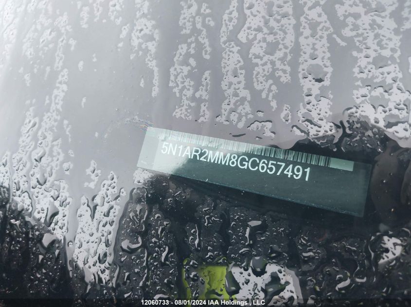 2016 Nissan Pathfinder VIN: 5N1AR2MM8GC657491 Lot: 12060733