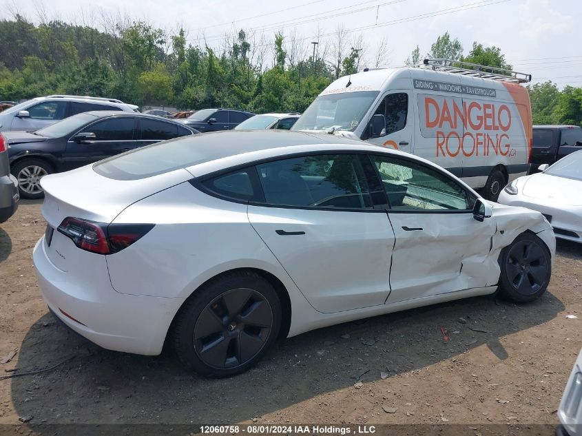 2022 Tesla Model 3 VIN: 5YJ3E1EB6NF206043 Lot: 12060758