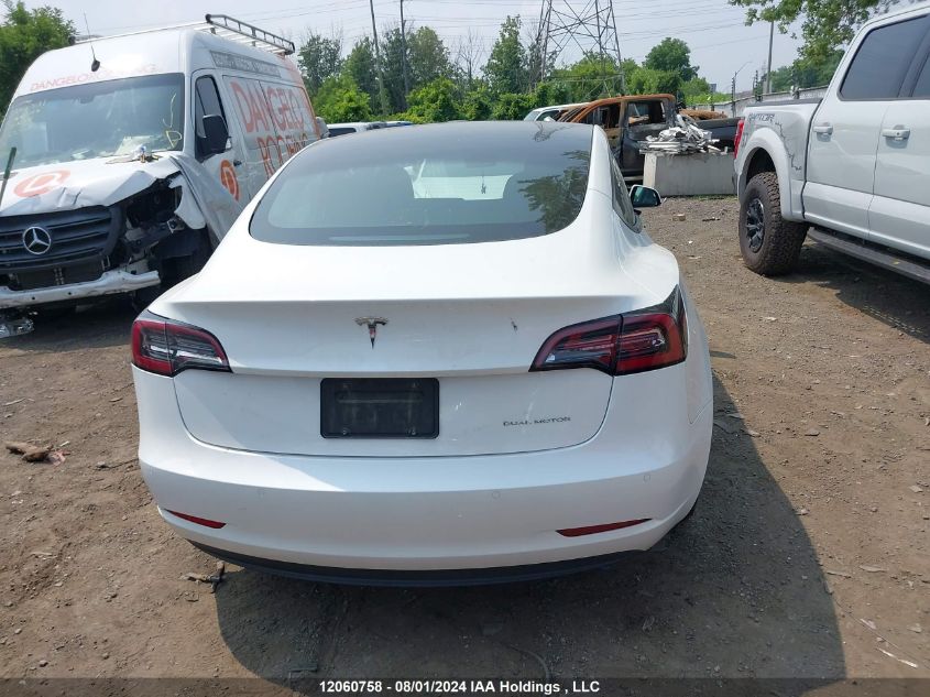 2022 Tesla Model 3 VIN: 5YJ3E1EB6NF206043 Lot: 12060758
