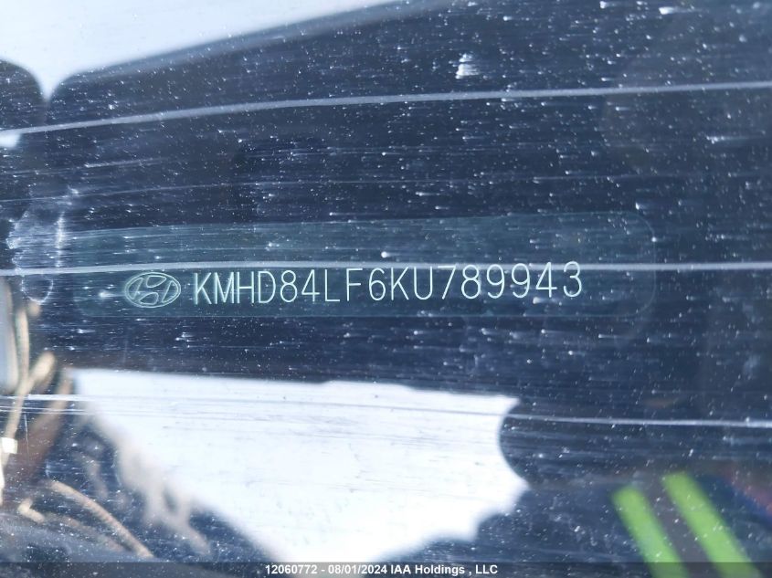 2019 Hyundai Elantra Preferred VIN: KMHD84LF6KU789943 Lot: 12060772
