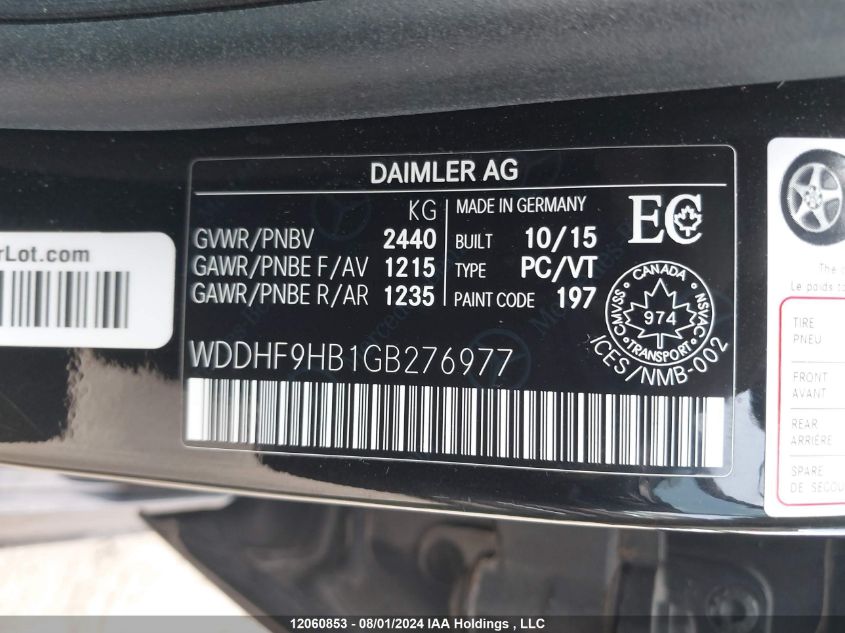 WDDHF9HB1GB276977 2016 Mercedes-Benz E-Class