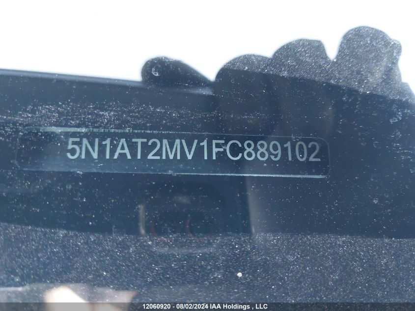 2015 Nissan Rogue VIN: 5N1AT2MV1FC889102 Lot: 12060920
