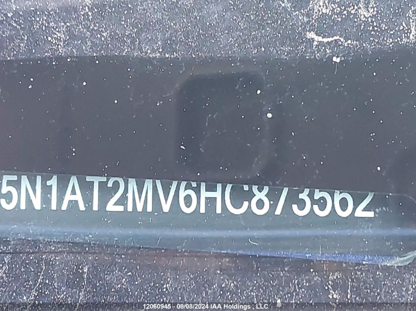 2017 Nissan Rogue VIN: 5N1AT2MV6HC873562 Lot: 12060945