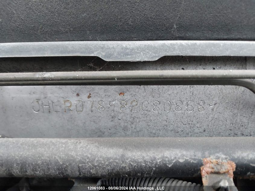 2002 Honda Cr-V VIN: JHLRD78982C808589 Lot: 12061083