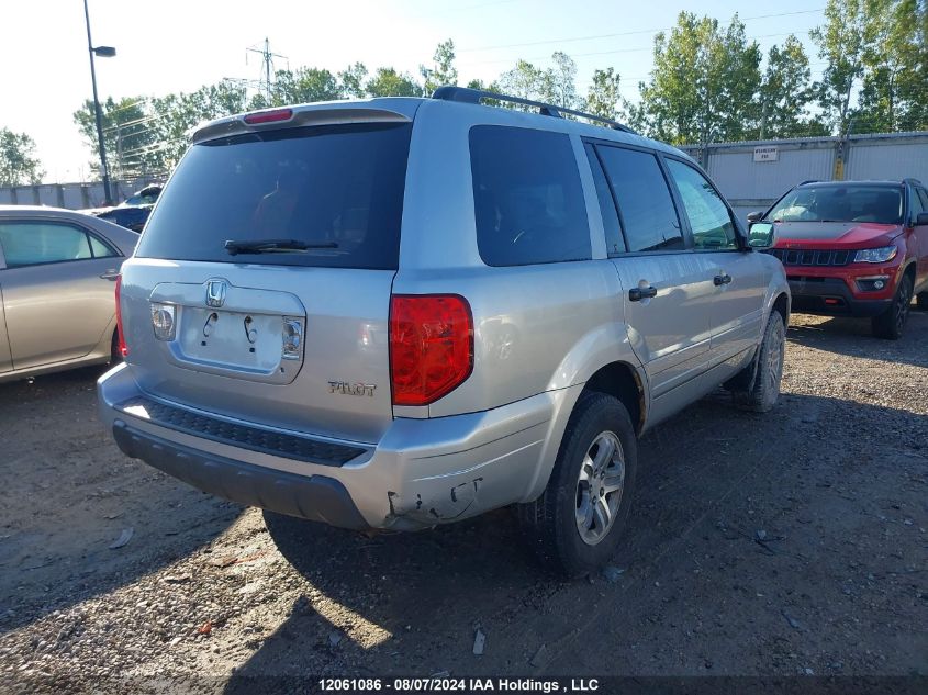 2005 Honda Pilot Ex VIN: 2HKYF18435H002219 Lot: 12061086
