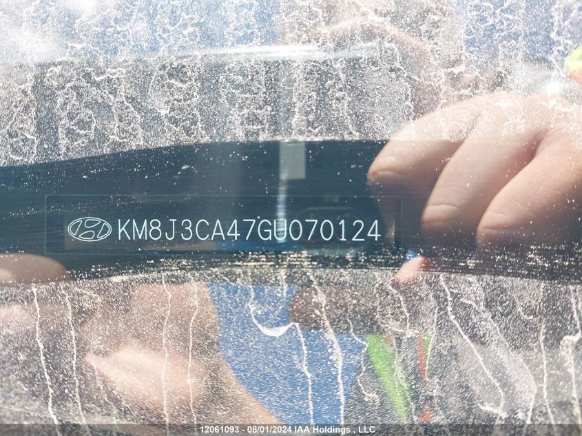 2016 Hyundai Tucson Limited/Sport And Eco/Se VIN: KM8J3CA47GU070124 Lot: 12061093