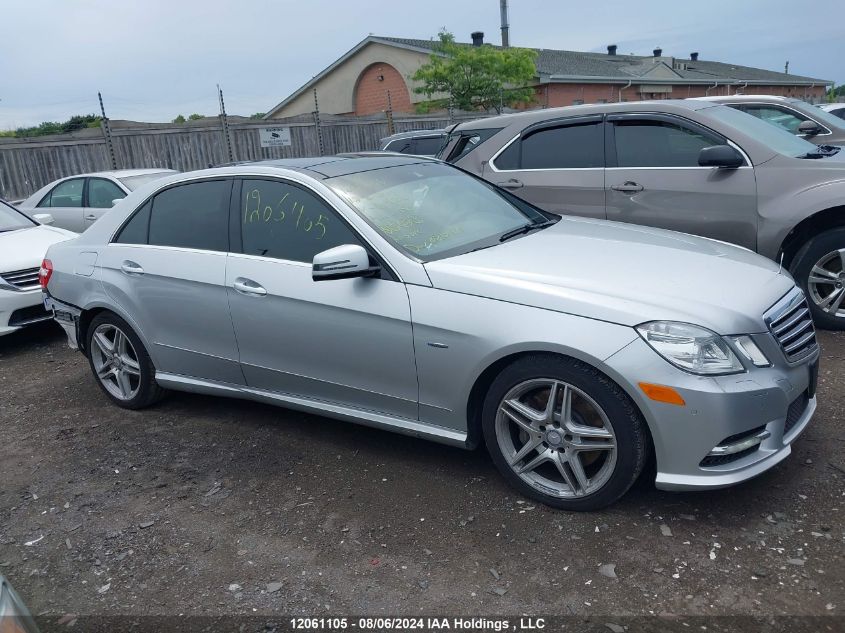 2012 Mercedes-Benz E-Class VIN: WDDHF8JB5CA609220 Lot: 12061105