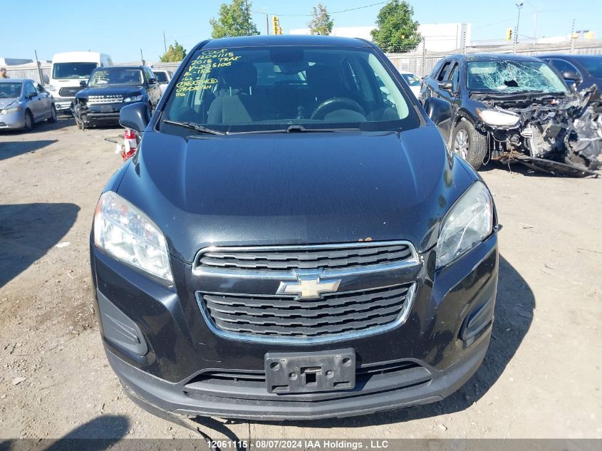 2015 Chevrolet Trax VIN: 3GNCJKSBXFL205106 Lot: 12061115