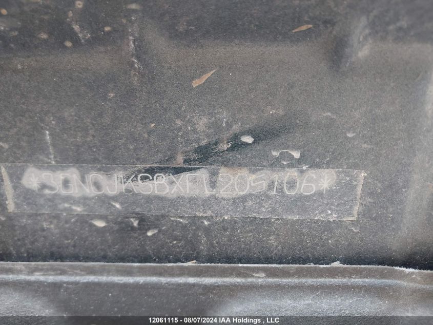 2015 Chevrolet Trax VIN: 3GNCJKSBXFL205106 Lot: 12061115