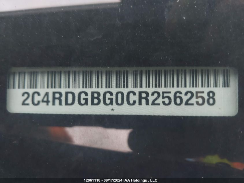 2012 Dodge Grand Caravan Se VIN: 2C4RDGBG0CR256258 Lot: 12061118
