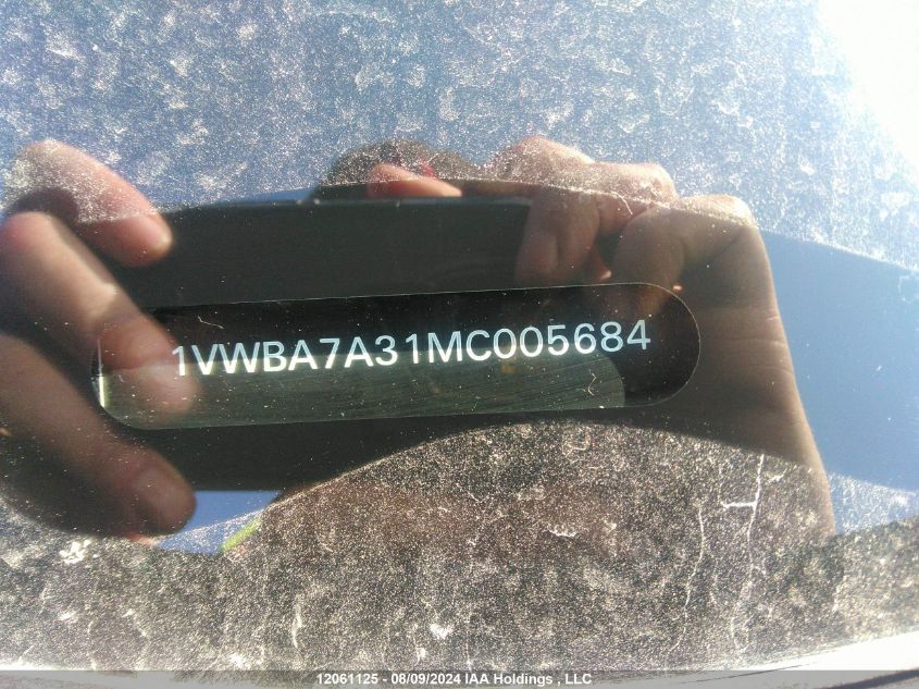 2021 Volkswagen Passat VIN: 1VWBA7A31MC005684 Lot: 12061125