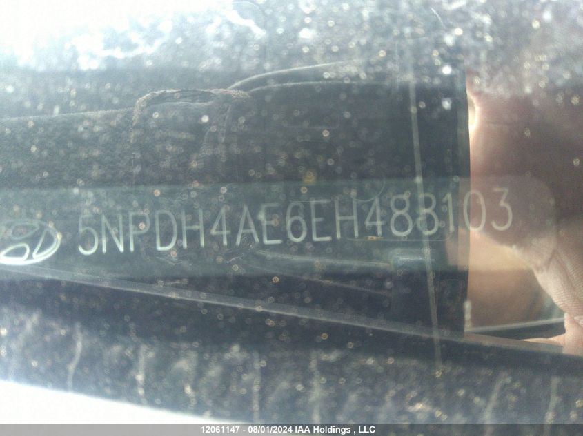 2014 Hyundai Elantra Se/Sport/Limited VIN: 5NPDH4AE6EH488103 Lot: 12061147