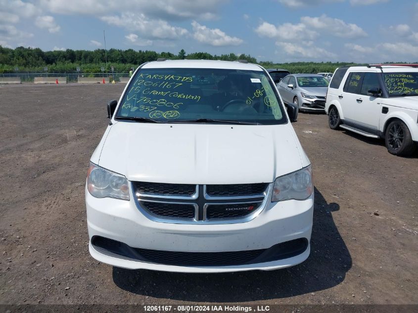 2015 Dodge Grand Caravan Se VIN: 2C4RDGBG4FR750806 Lot: 12061167