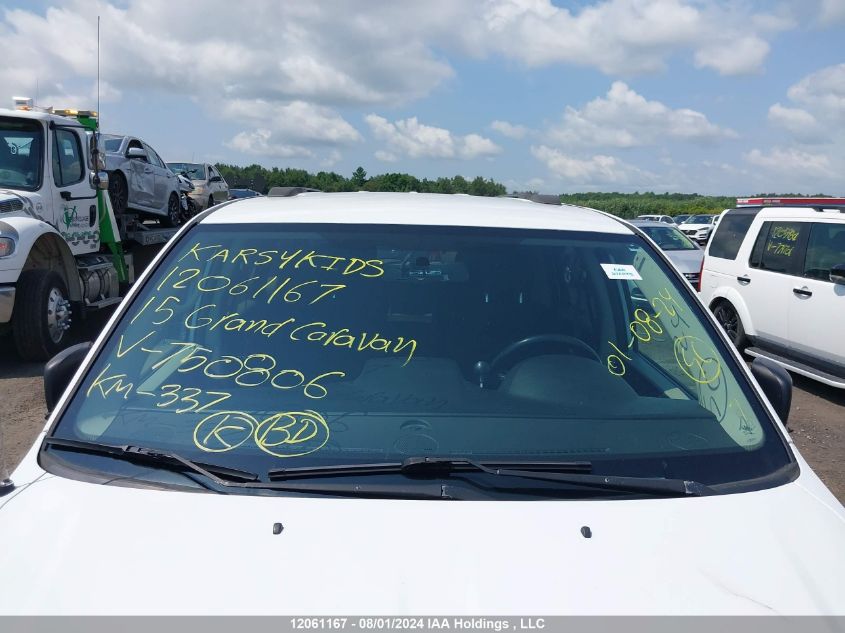 2015 Dodge Grand Caravan Se VIN: 2C4RDGBG4FR750806 Lot: 12061167