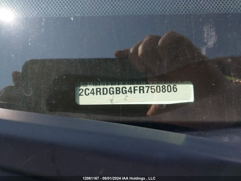 2015 Dodge Grand Caravan Se VIN: 2C4RDGBG4FR750806 Lot: 12061167