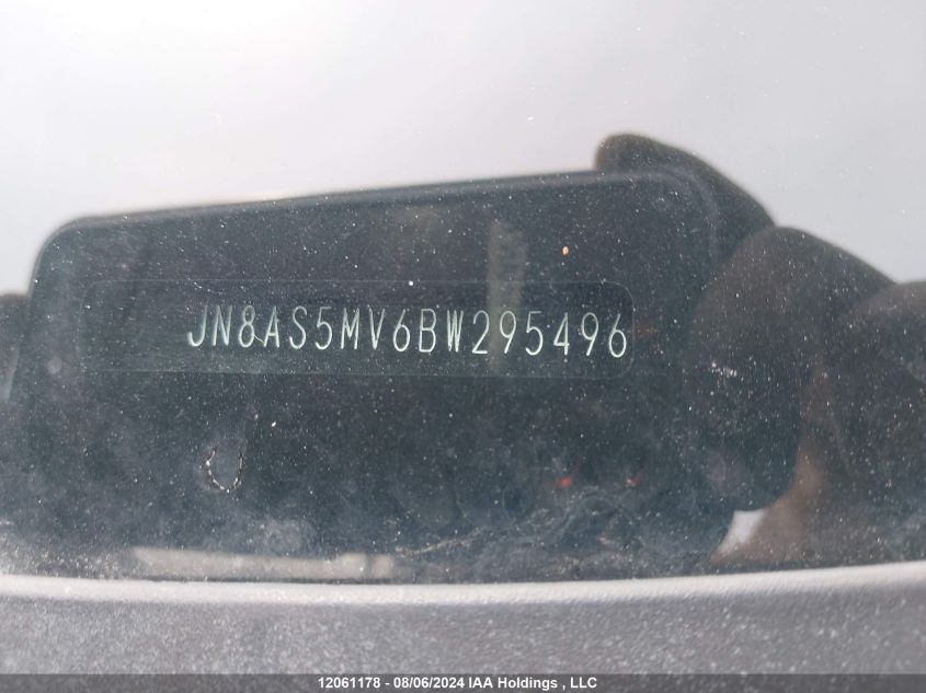 2011 Nissan Rogue S/Sv/Krom VIN: JN8AS5MV6BW295496 Lot: 12061178