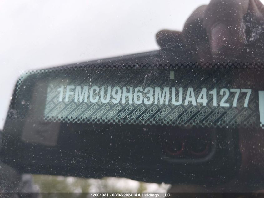 2021 Ford Escape Sel VIN: 1FMCU9H63MUA41277 Lot: 12061331