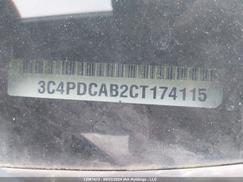 2012 Dodge Journey VIN: 3C4PDCAB2CT174115 Lot: 12061413