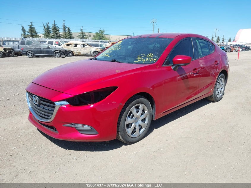 Vin: jm1bn1u75j1188033, lot: 2408965, mazda mazda3 20182