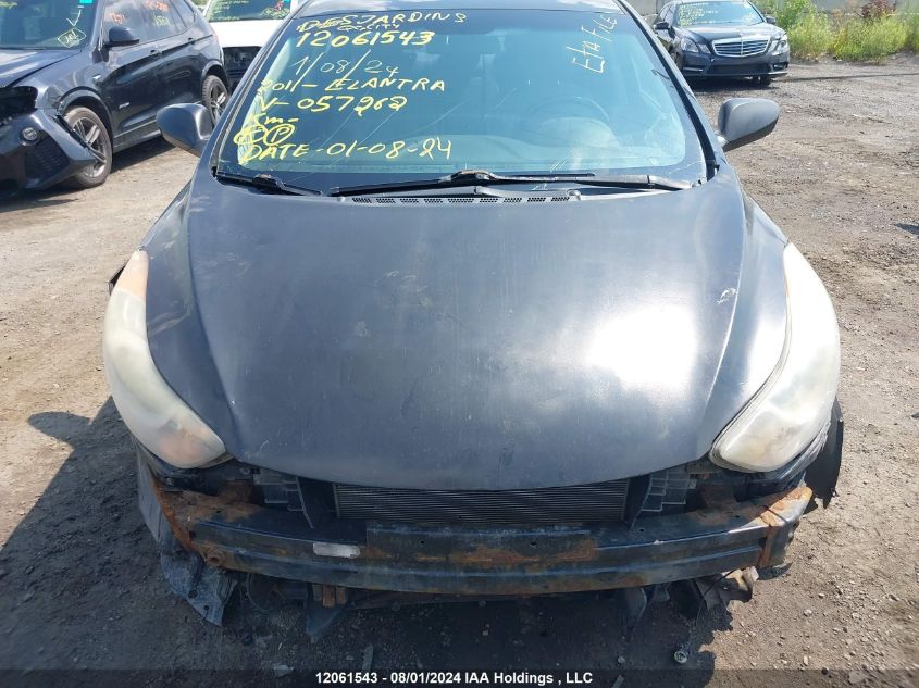 2011 Hyundai Elantra Gls/Limited VIN: 5NPDH4AE3BH057262 Lot: 12061543