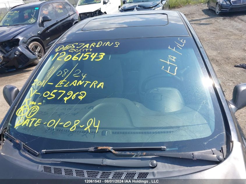 2011 Hyundai Elantra Gls/Limited VIN: 5NPDH4AE3BH057262 Lot: 12061543