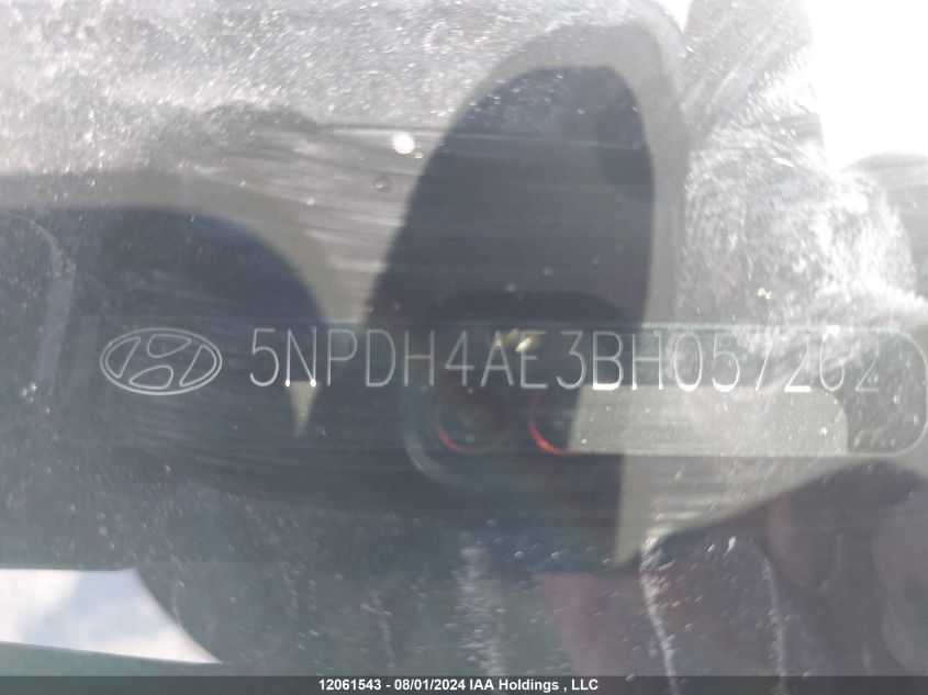 2011 Hyundai Elantra Gls/Limited VIN: 5NPDH4AE3BH057262 Lot: 12061543