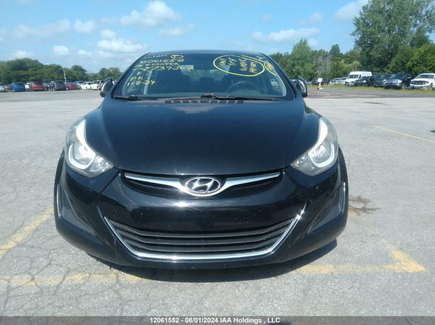 2016 Hyundai Elantra VIN: 5NPDH4AE7GH739262 Lot: 12061552