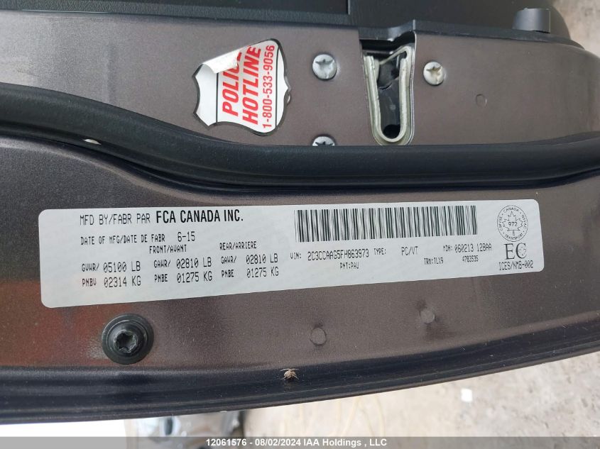 2015 Chrysler 300 Limited VIN: 2C3CCAAG5FH863973 Lot: 12061576