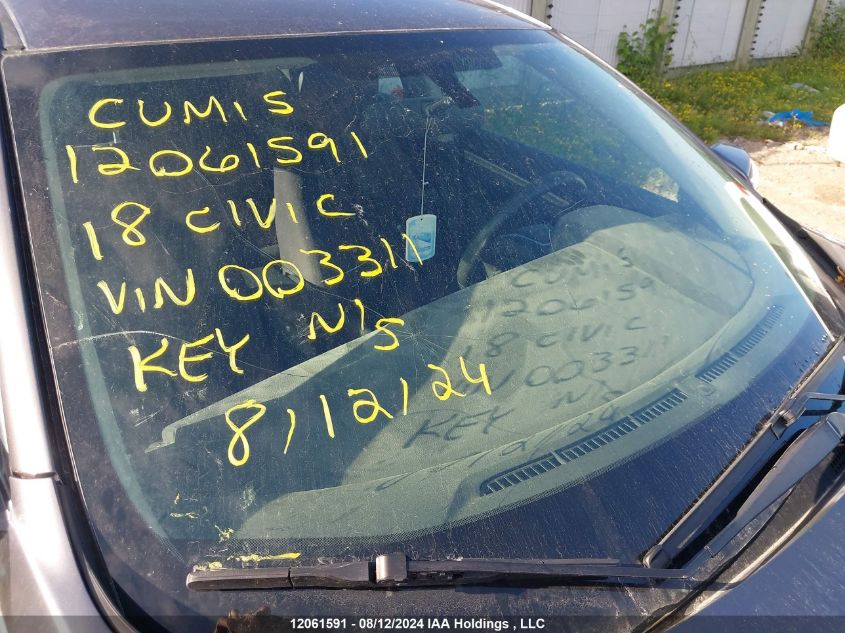 2018 Honda Civic Sedan VIN: 2HGFC2F5XJH003311 Lot: 12061591