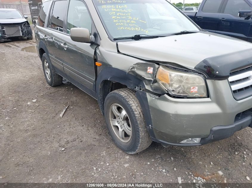 2HKYF18407H002665 2007 Honda Pilot