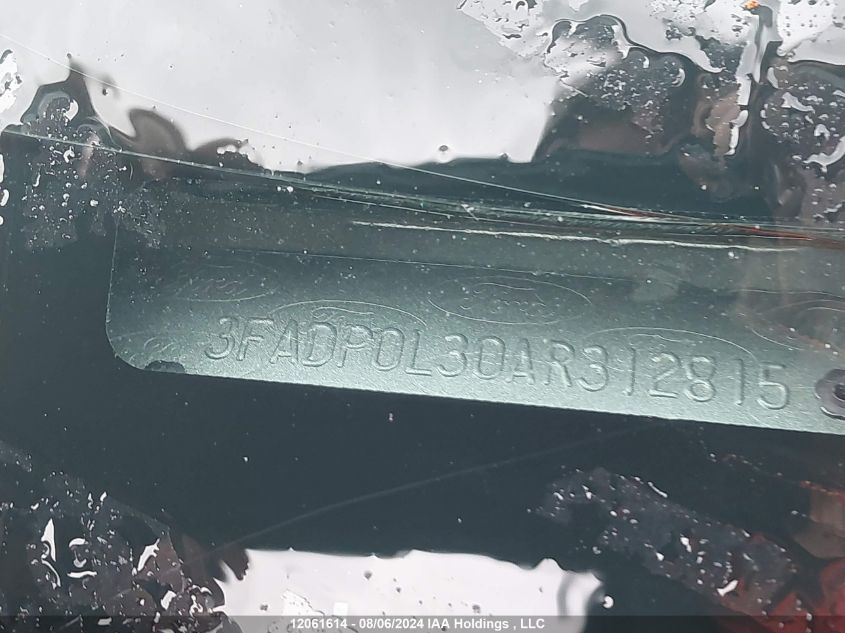 2010 Ford Fusion Hybrid VIN: 3FADP0L30AR312815 Lot: 12061614