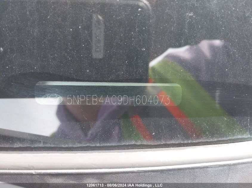 2013 Hyundai Sonata Gl VIN: 5NPEB4AC9DH604073 Lot: 12061713