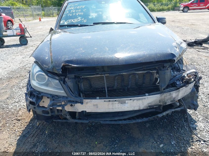 2013 Mercedes-Benz C-Class VIN: WDDGF8JB6DA767899 Lot: 12061727