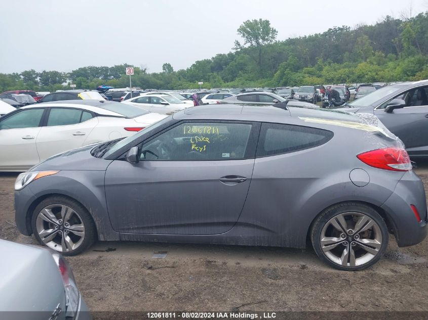 2013 Hyundai Veloster Tech VIN: KMHTC6AD0DU158616 Lot: 12061811