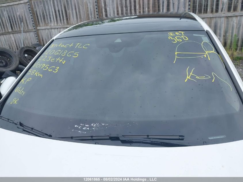 2022 Volkswagen Jetta VIN: 3VWGM7BU9NM019563 Lot: 12061865