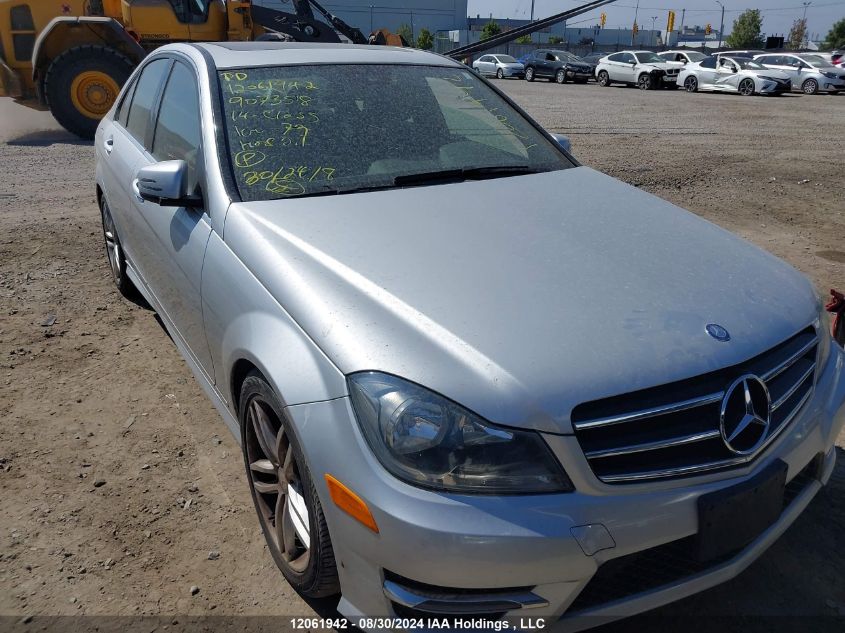 2014 Mercedes-Benz C-Class VIN: WDDGF8AB3EA907358 Lot: 12061942