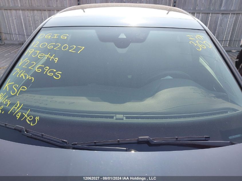 2019 Volkswagen Jetta VIN: 3VWE57BU1KM226965 Lot: 12062027