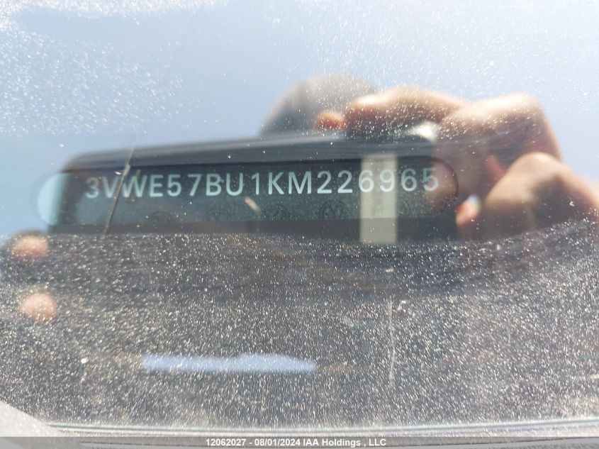 2019 Volkswagen Jetta VIN: 3VWE57BU1KM226965 Lot: 12062027