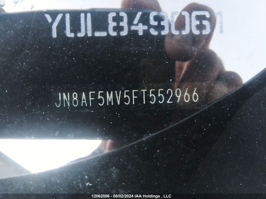 2015 Nissan Juke VIN: JN8AF5MV5FT552966 Lot: 12062086
