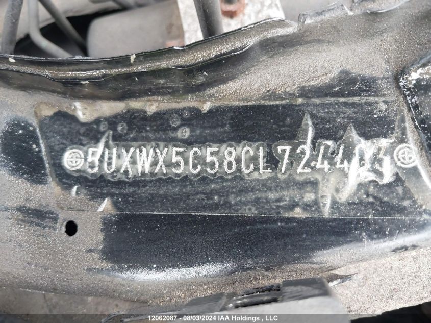 2012 BMW X3 VIN: 5UXWX5C58CL724403 Lot: 12062087