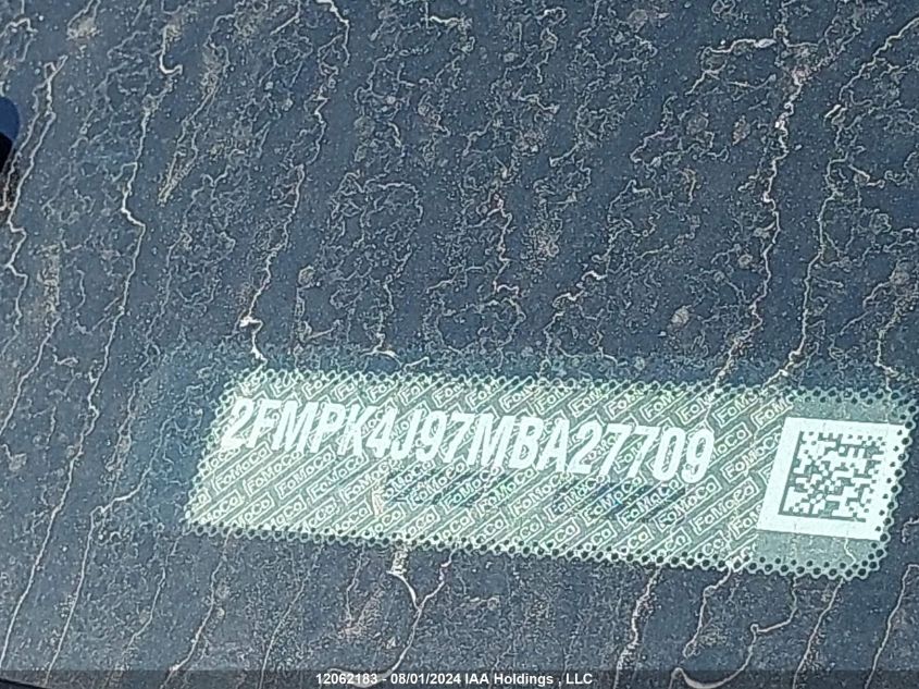 2021 Ford Edge Sel VIN: 2FMPK4J97MBA27709 Lot: 12062183