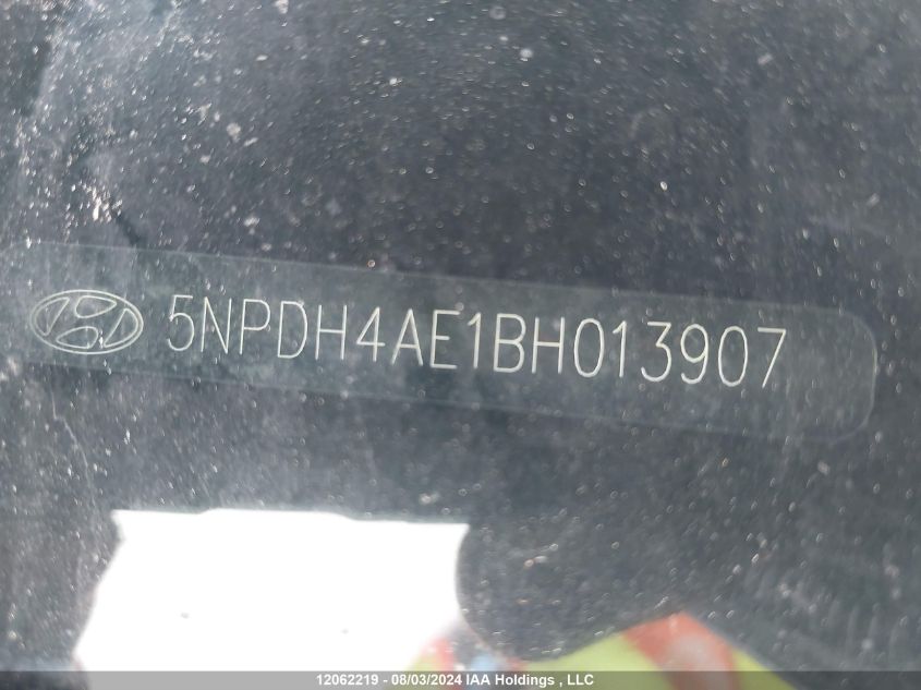 2011 Hyundai Elantra VIN: 5NPDH4AE1BH013907 Lot: 12062219