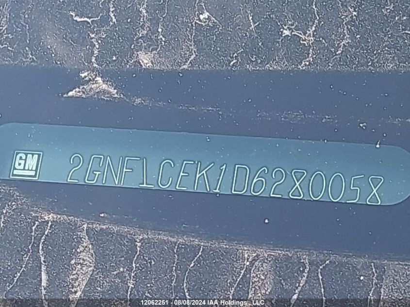 2013 Chevrolet Equinox VIN: 2GNFLCEK1D6280058 Lot: 12062251