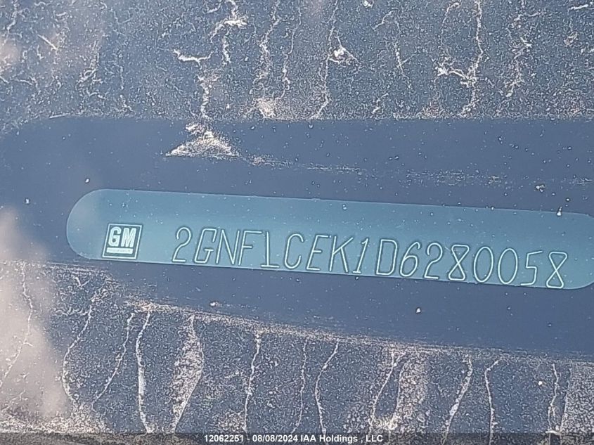 2013 Chevrolet Equinox VIN: 2GNFLCEK1D6280058 Lot: 12062251