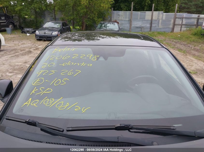 2020 Hyundai Elantra VIN: KMHD84LF3LU925267 Lot: 12062298