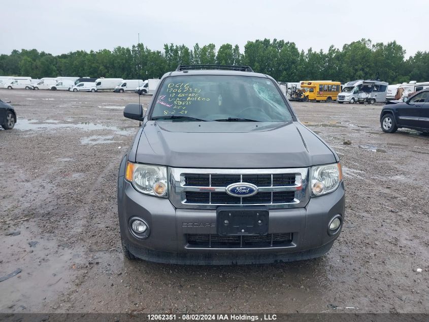 2012 Ford Escape Xlt VIN: 1FMCU0D79CKA01600 Lot: 12062351