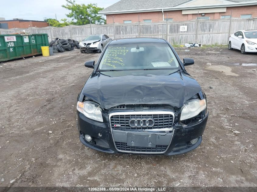 2008 Audi A4 VIN: WAUEF68EX8A102223 Lot: 12062389